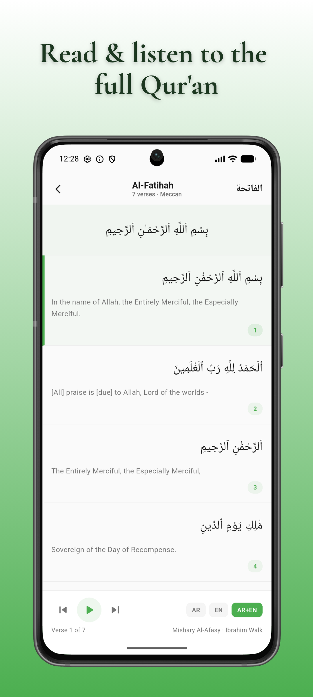 Quran reader — Read and listen to the full Qur'an